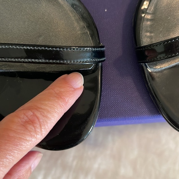 Stuart Weitzman Nudistsong Heel, Black Patent, Sz 6 - Picture 11 of 11